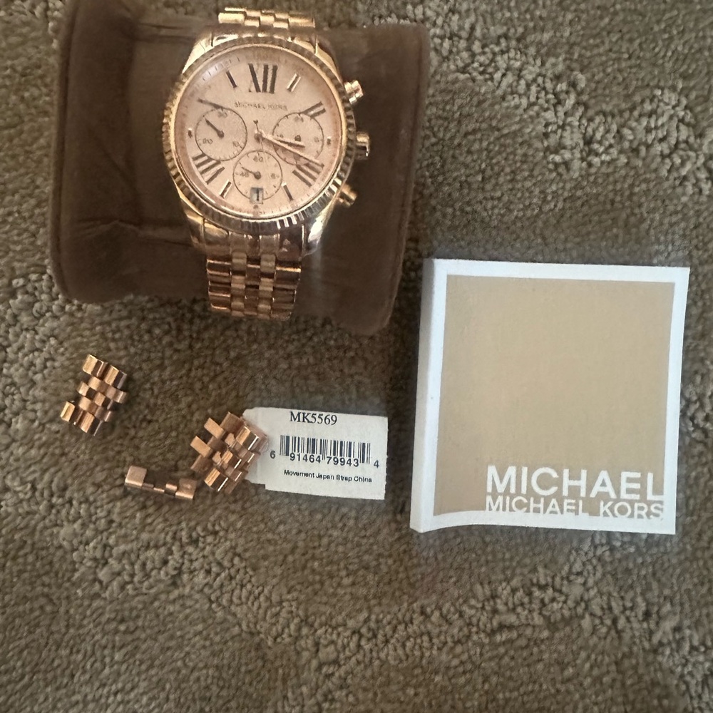 Michael Kors Metallic Rose Chronograph Watch